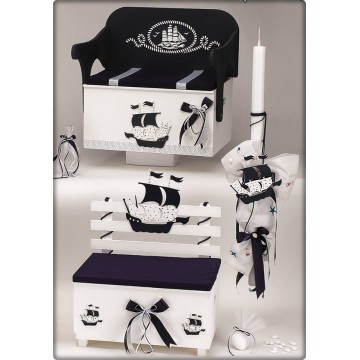 Σετ βάπτισης παγκάκι ναυτικό  μπλέ ανοιχτό  ΣΕΤ ΒΑΠΤΙΣΗΣ ΑΓΟΡΙ